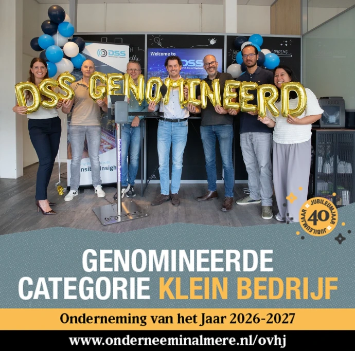 DSS Genomineerd Onderneming van het Jaar 2026-2027 DSS onderneming van het jaar